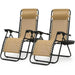 Luxury Outdoor Recliner with Cup Holder and Neck Support