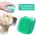 Silicone Pet Grooming Brush with Shampoo Dispenser - 2.7oz Capacity for Easy Bathing