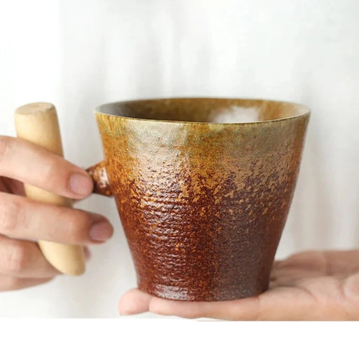 Nordic Charm Handcrafted Ceramic Coffee Mug with Elegant Couple Design