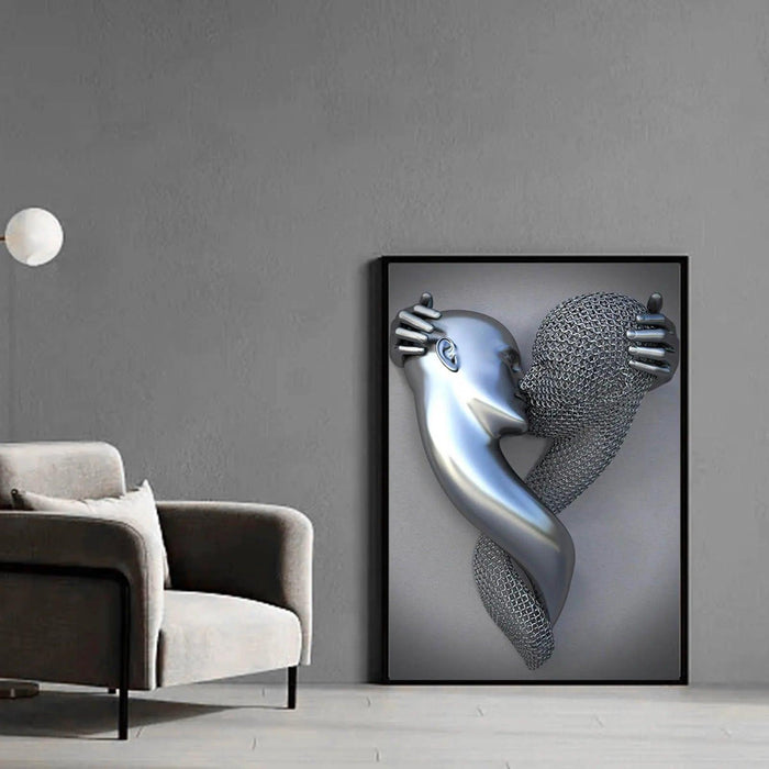 Romantic 3D Metal Wall Art for Modern Home Decor