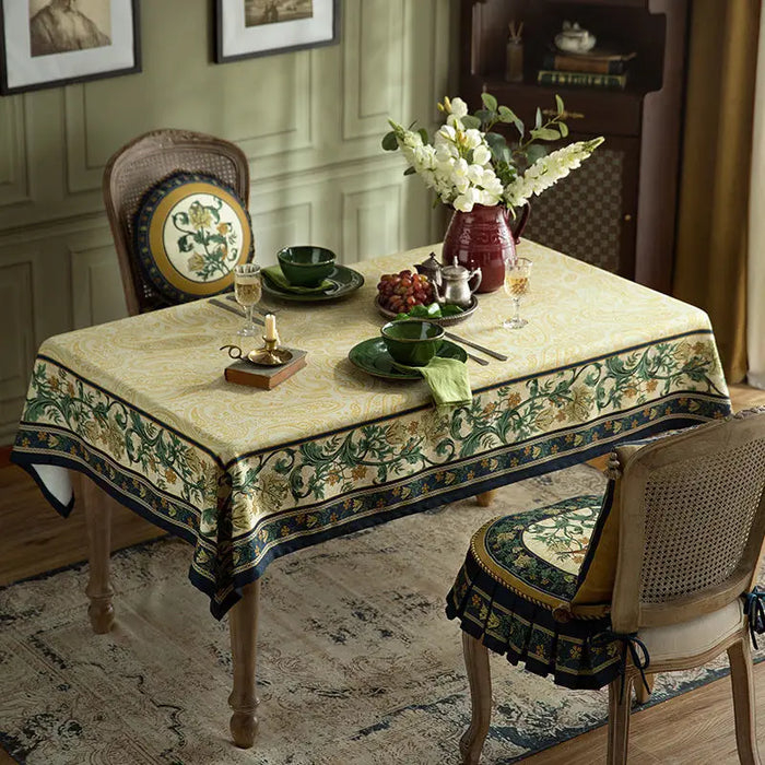 Elegant Vintage-Inspired Waterproof Tablecloth for Stylish Dining Experiences