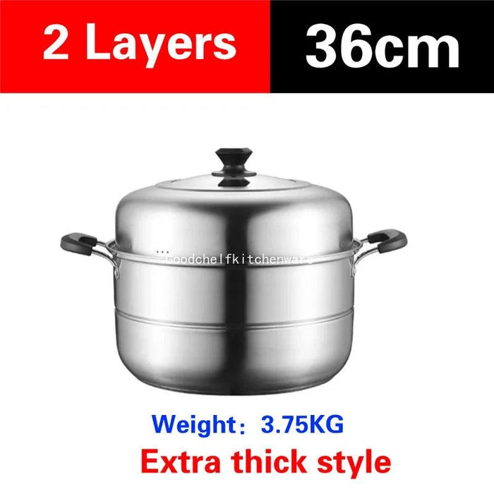 Premium Stainless Steel Multi-Tier Steamer for Efficient Home Cooking