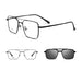 Sleek Polarized Titanium Clip-On Aviator Shades