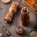 Elegant Acacia Wood Spice Grinders - Enhance Your Kitchen Aesthetics