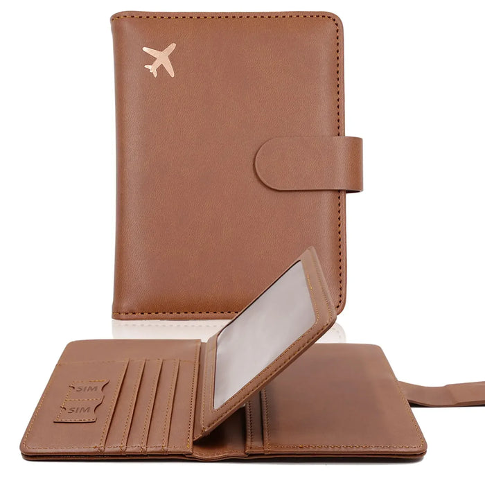 Stylish RFID-Blocking Passport Holder with Card Organizer for Travelers