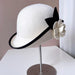 Elegant Camellia Wool Felt Top Hat - Women's Autumn/Winter Fashion Essential