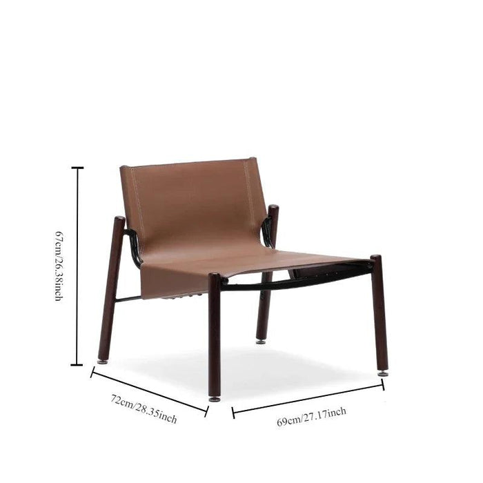 Designer Light Luxury Saddle Leather Lounge Chair