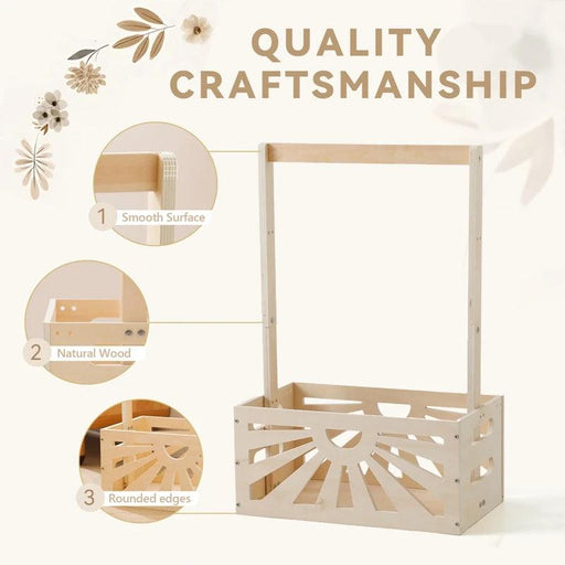 Charming Wooden Storage Basket for Baby Photography and Party Decor