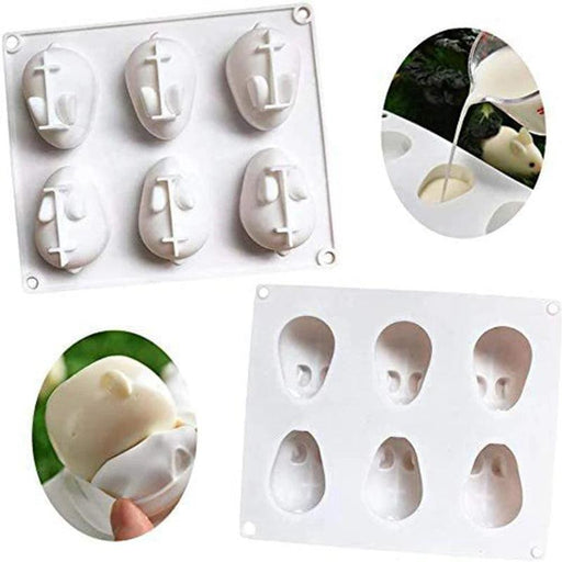 Multi-Cavity Silicone Bunny Molds for Chocolate, Cake, and Dessert Baking - Perfect for Easter Treats and DIY Projects