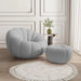 Versatile Rotating Pumpkin Plush Chair - Stylish Lounge Seating for Modern Spaces