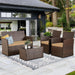 Versatile Outdoor Wicker Lounge Set for Patio and Garden