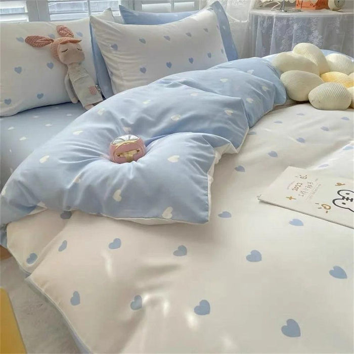 Korean Heart Bedding Set