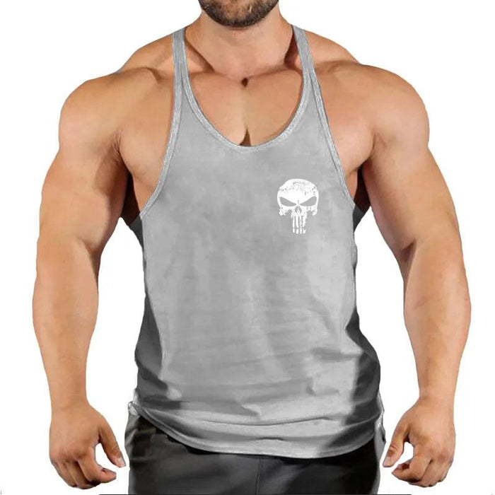 Men's Y-Back Sleeveless Gym Tank - Essential Workout Vest for Bodybuilders and Lifters