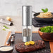 Automatic Rechargeable Salt and Pepper Grinder Duo with Adjustable Coarseness and Built-in LED Light