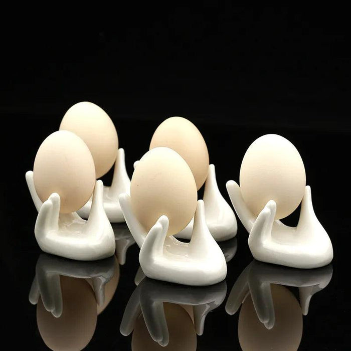 Charming Hand-Crafted Ceramic Egg Holder for Elegant Breakfasts