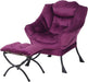 Elegant Lounge Chair Ensemble with Ottoman and Storage Compartment