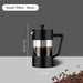 Stylish Borosilicate Glass French Press - Choose from 350ML, 600ML, and 1000ML for Exceptional Brewing