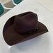 Elegant 100% Wool Cowboy Fedora Hat - XL Size with Unique Raw Edge Brim & Luxurious Satin Lining