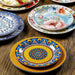 Vibrant Underglaze Ceramic Dinner Plates for Steak, Pasta, and Salad - Stylish Dishware for Your Kitchen