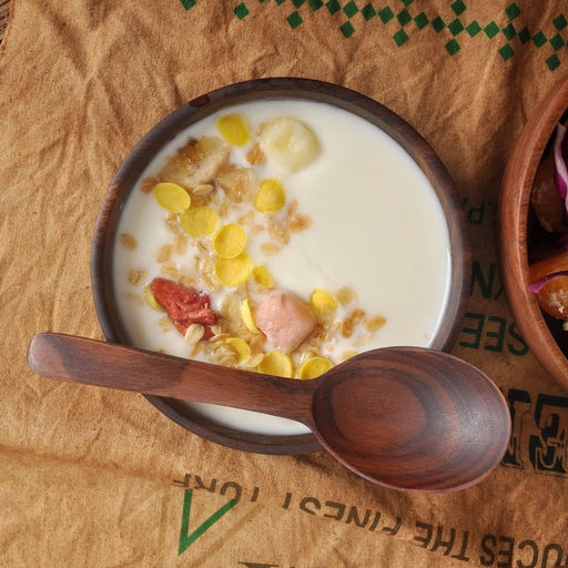 Large Eco-Friendly Acacia Wood Bowl Set for Salads and Fruits - Stylish Serving Solution