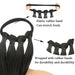 Boxing Braids Ponytail Extension Kit - High Temp Fiber Hair Rope in Black & Brown