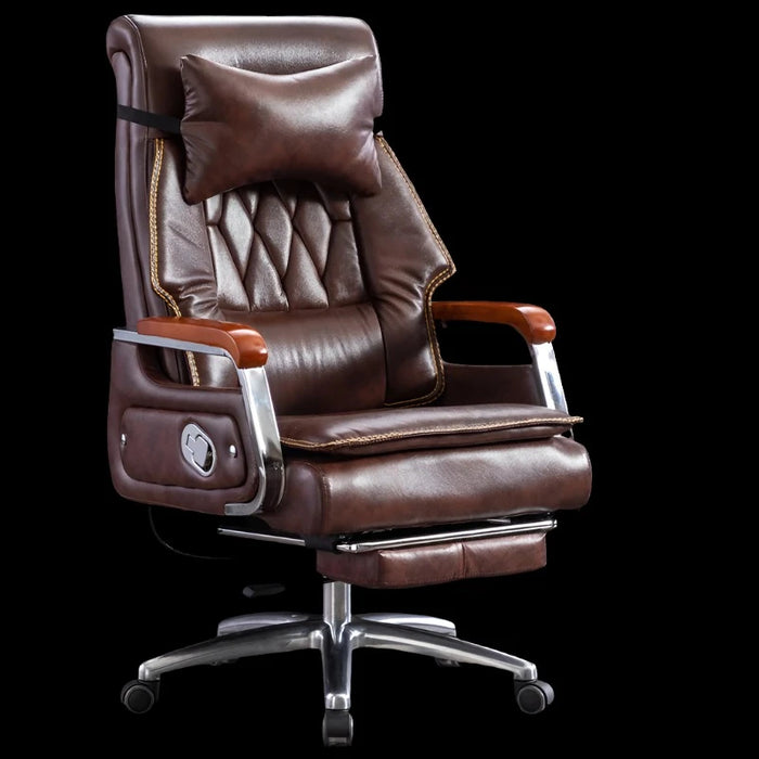 Ergonomic Faux Leather Gaming Recliner with 360-Degree Swivel