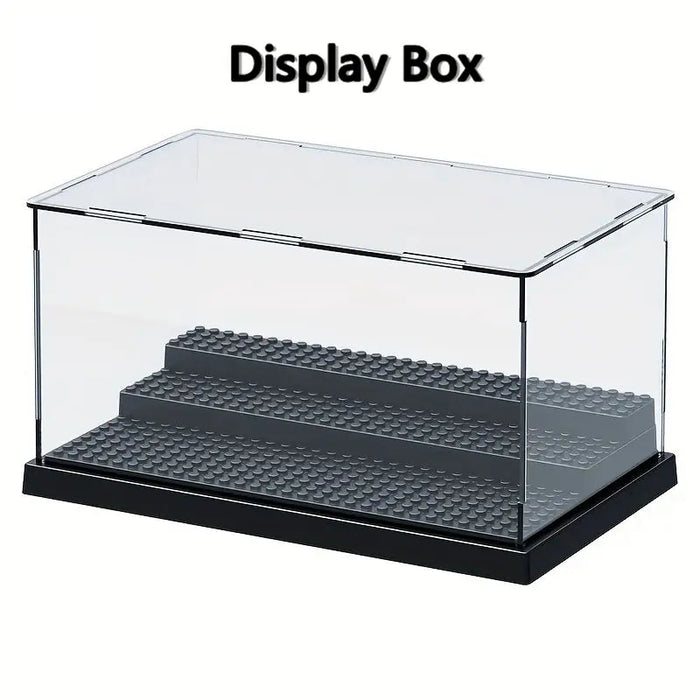Building Blocks Display Box with Acrylic Dust Cover for Figures Toys Protection
