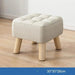 Chic Round Wooden Ottoman - Functional Non-Slip Support for Your Living Space