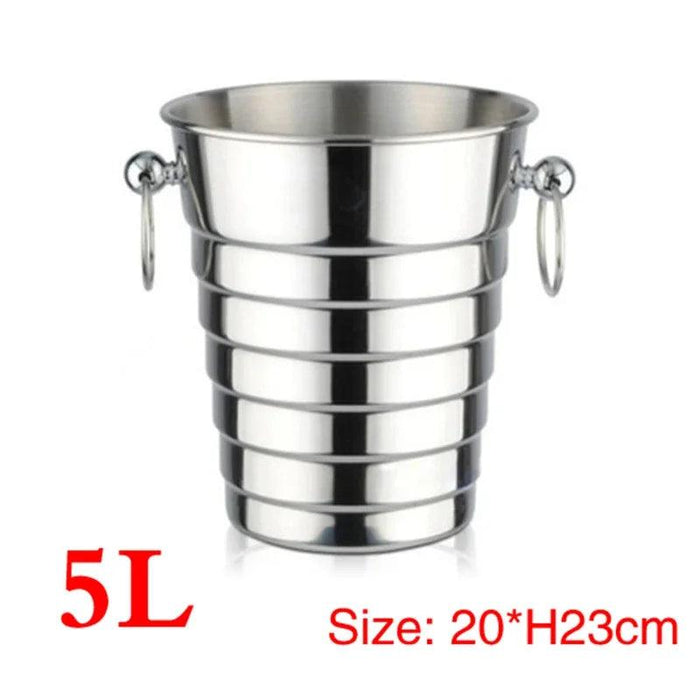 Deer Head Stainless Steel Ice Bucket - Stylish Beverage Chiller