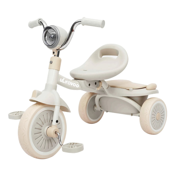 Baby Tricycle with Adjustable Seat and Cool Lights, Ideal for 1-5 Years