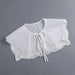 Embroidered Lace Detachable Collar for Women - Elegant White Shawl Accessory