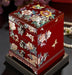 Handcrafted Mother-of-Pearl Jewelry Box with Enchanting Butterfly and Peony Design - Ideal for Storing Bangles and Keepsakes