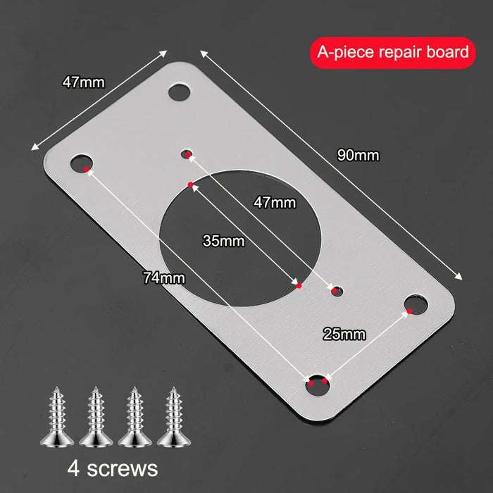 Stainless Steel Silver Hinge Repair Kit for Cupboards and Furniture Enhancement