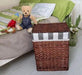 Elegant Rattan Storage Hamper with Lid - Stylish Organizer for Clothes, Toys, and Home Essentials