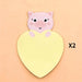 Charming Animal-Inspired Heart-Shaped Sticky Notes for Creative Minds