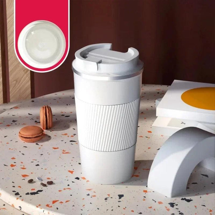 510ml Eco-Friendly Ceramic Travel Mug with Leakproof Lid and Insulation