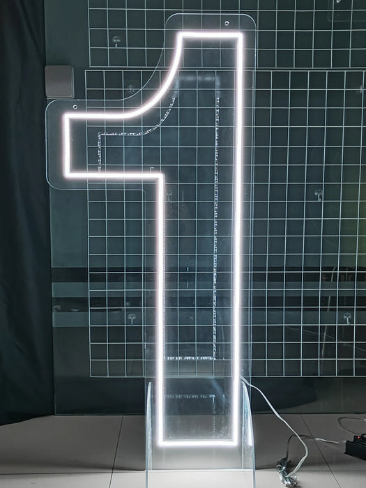 Neon LED Number Stand Set - Personalized Illuminated Decor for Home and Events