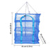 4-Tier Portable Mesh Hanging Dry Net for Food and Seafood with Zip Storage Bag