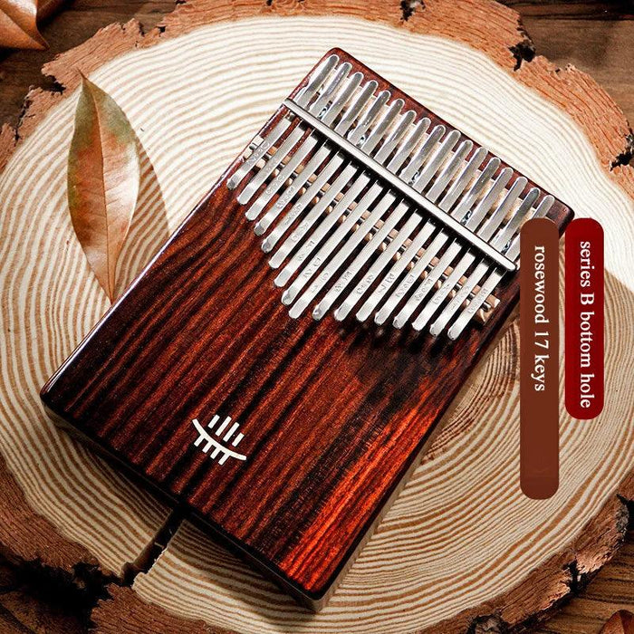 Professional 21-Key Kalimba with Sound Hole - Rosewood Acacia Wood Mbira for Beginners