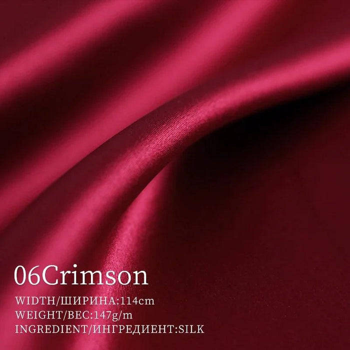Opulent Red Raspberry 30 Momme Heavy Satin Silk Fabric for Sophisticated Dressmaking and Couture Creations