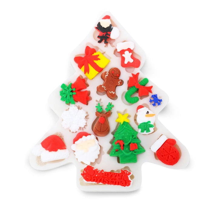 Holiday Spirit Silicone Baking Mold for Fondant, Chocolate, and Crafting