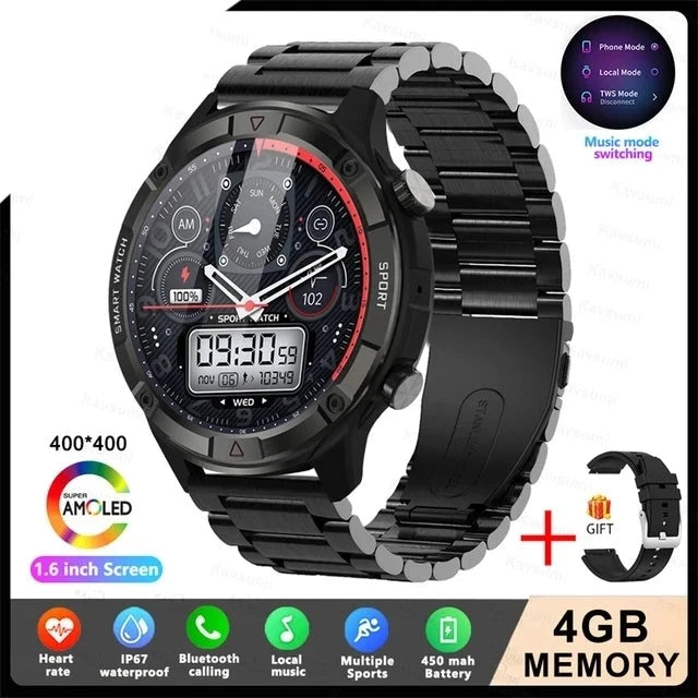 Premium Smartwatch with HD AMOLED Display, Bluetooth Calling, Health Tracking & Huawei True Wireless Earbuds