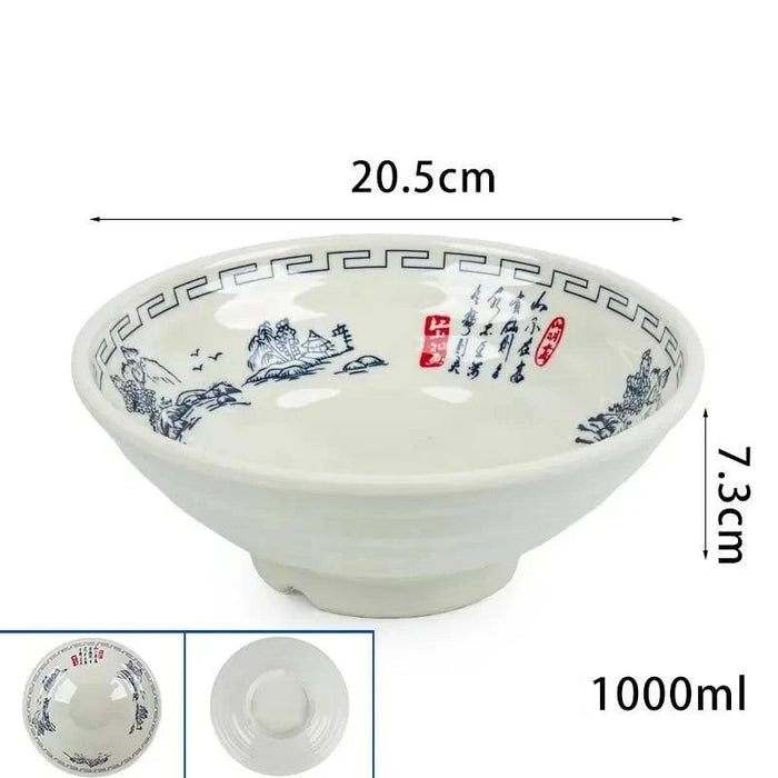 Chic Melamine Bowl for Ramen and Salad – Perfect for Home and Restaurant Use