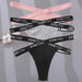 3-Pack Women's Sexy High Waist Cross Strap Cotton G-String Panties