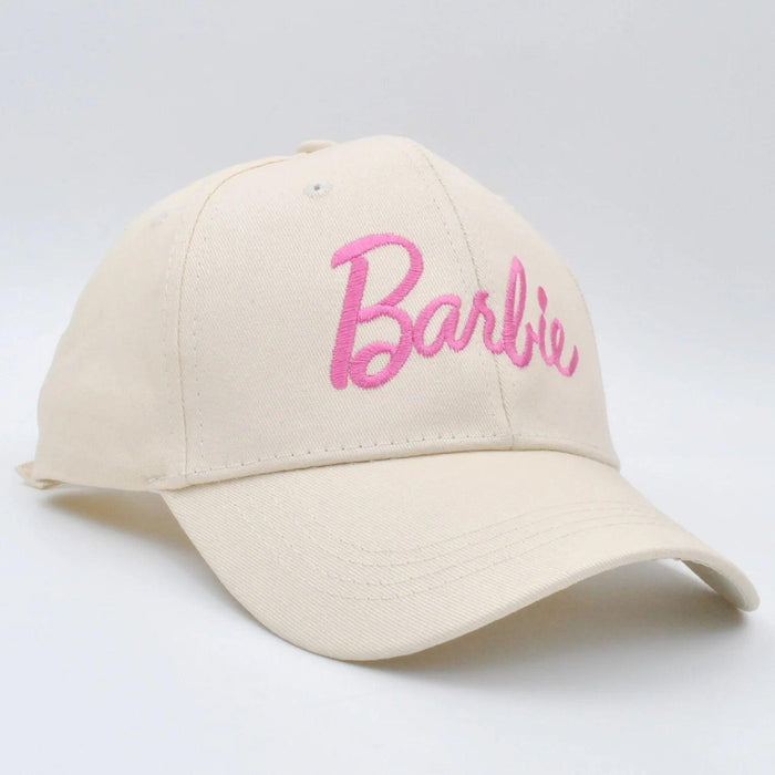 Disney Barbie Girls' Pink Embroidered Baseball Cap - Adjustable Fun Hat for Young Fashionistas