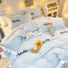 Korean Princess Ruffled Bedding Collection for Girls - Double Duvet Cover, Fitted Sheet, and Pillowcases in Multiple Sizes