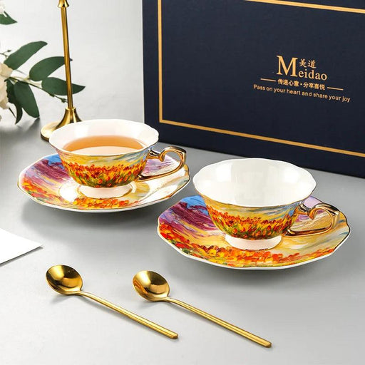 Elegant Bone China Tea and Coffee Set for Two - Savor Every Sip in Style