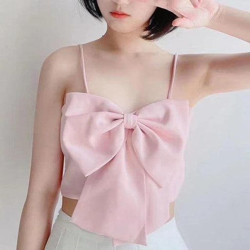 Chic Bow-Detail Sleeveless Summer Sling Top