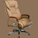 Luxurious Ergonomic Leather Executive Chair with Contemporary Aluminium Base