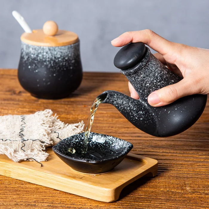 Japanese Ceramic Seasoning Set for Elevated Culinary Experiences